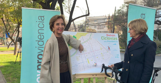 Ministra Hutt y alcaldesa Matthei anuncian que nueva ciclovía en Eliodoro Yañez: debutará este año