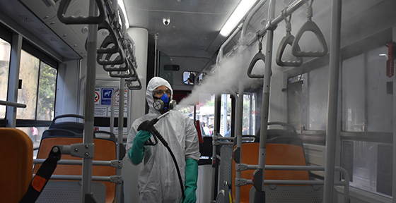 Reforzamos sanitización de buses del transporte público en Santiago y regiones para evitar contagios de Coronavirus