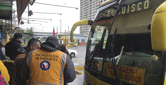 Programa Nacional de Fiscalización y Carabineros encabezan controles preventivos de alcohol y drogas a conductores de buses interurbanos